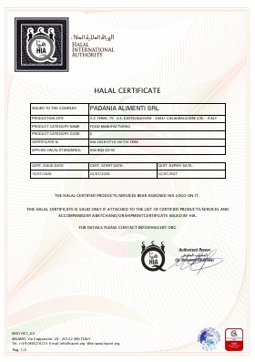 Certificazione Halal Padania Alimenti